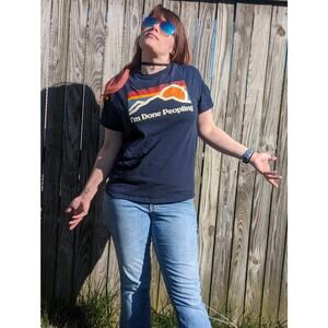 DOM | "I'm Done Peopling" Blue M Graphic Tee
